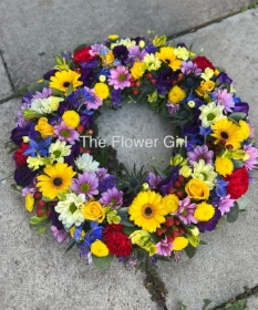 Colourful wreath