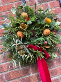 Festive door wreath